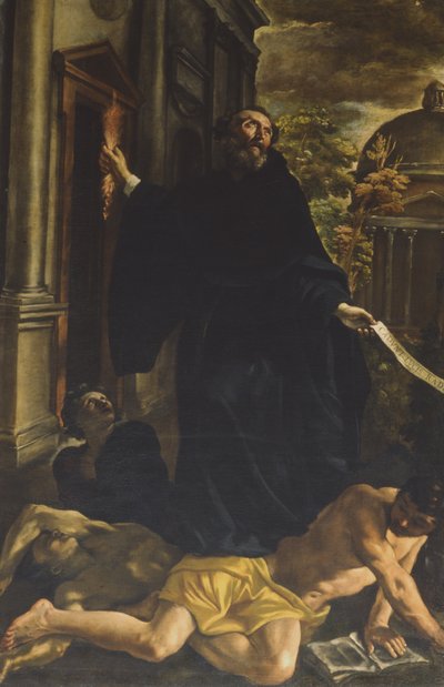 St. Augustinus verdrijft de ketters door Giovanni Lanfranco